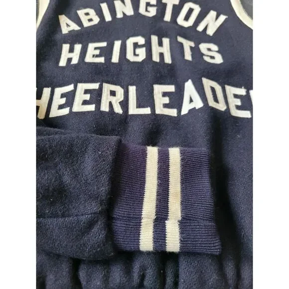 Vintage Abington Heights Cheerleader Varsity Jacket Capt Erin 60s 70s 80s Size L